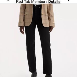 Levi's Black Straight Leg Jeans for Women